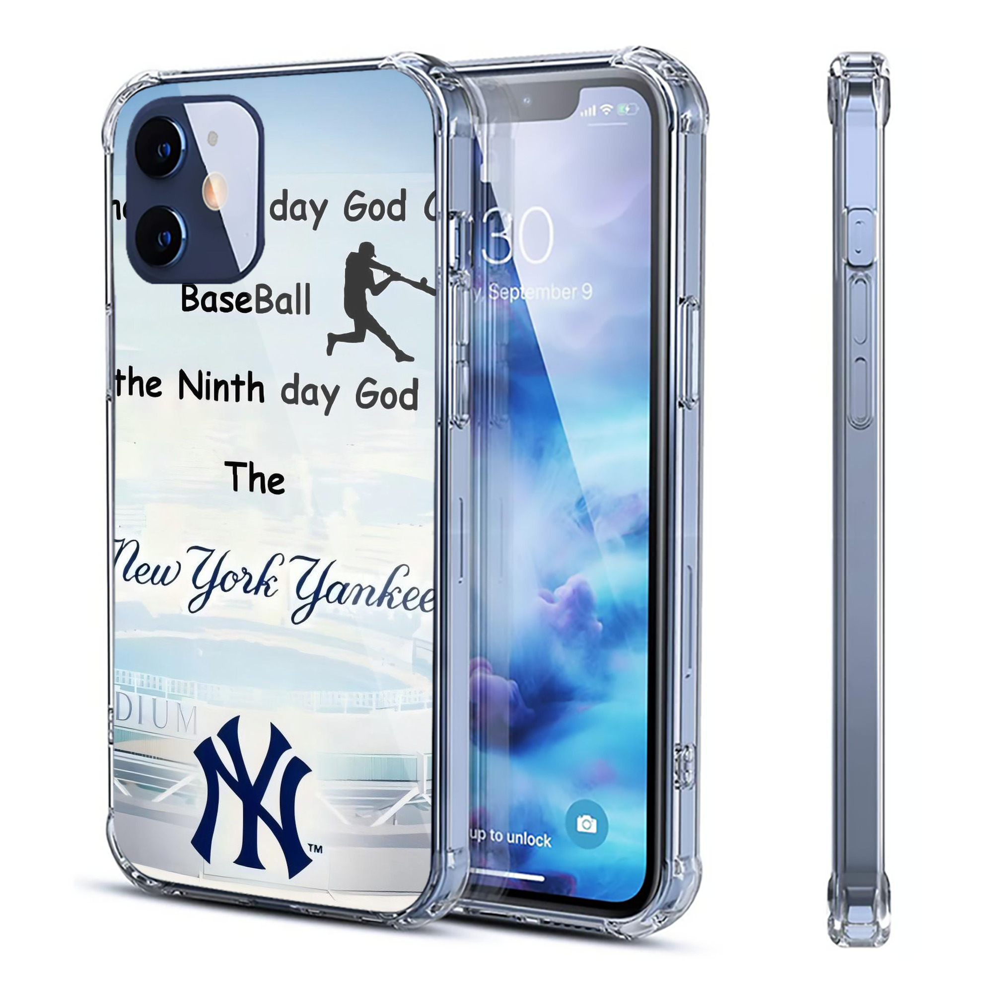 New York Yankees 314 Clear IPhone 12 Case – Soft TPU With UV Print – Enhanced Drop Protection, Precise Fit, Anti-Fingerprint, Customizable Design, Scratch-Resistant, Yellow-Resistant